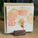"Golden Blush", Blank Note Card