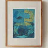 "Indigo Calm", Original 11x14" Monoprint