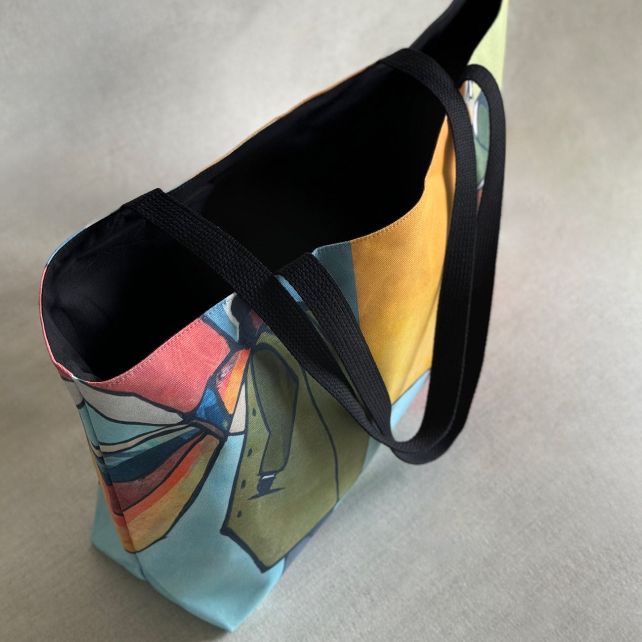 Studio open view of "Ashlie + Archer" large canvas tote bag, used as a reusable beach bag tote, everyday carryall, or cute tote bag for women. If you like Free People tote bags, then you’ll love this stylish weekender.
