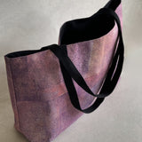 Studio open view of "Sunset" large canvas tote bag, used as a reusable beach bag tote, everyday carryall, or cute tote bag for women. If you like Free People tote bags, then you’ll love this stylish weekender.