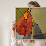"Adeline", Original 17x17" Artwork